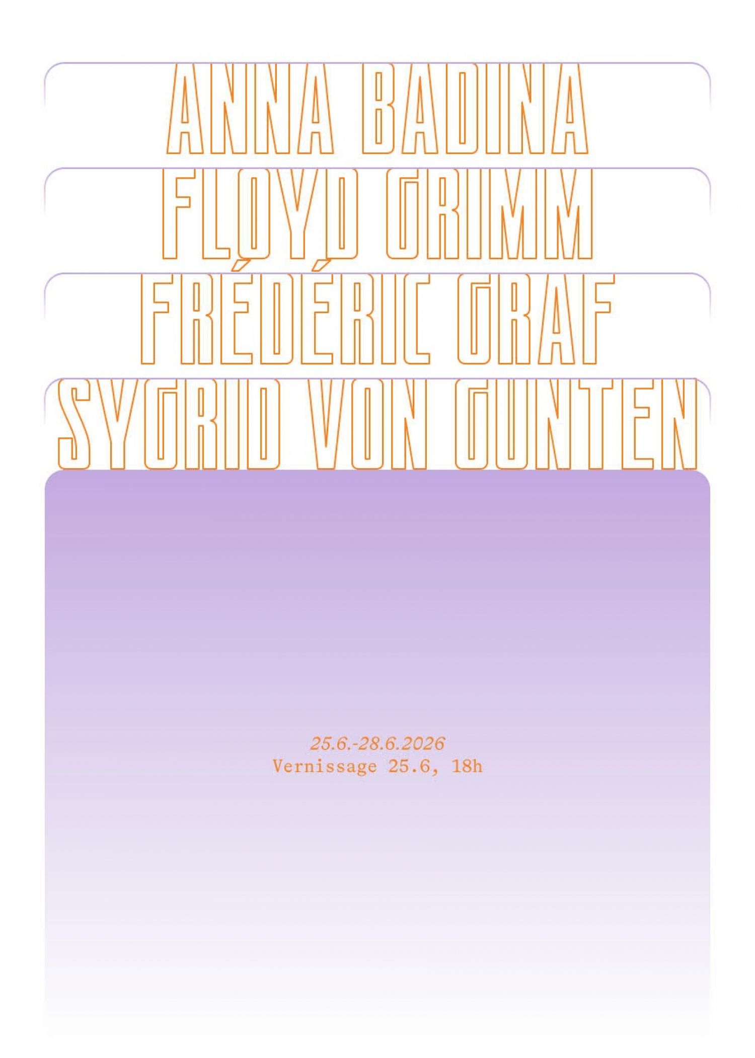 Illustration de l'événement Anna Badina, Floyd Grimm, Sygrid von Gunten, Fréderic Graf