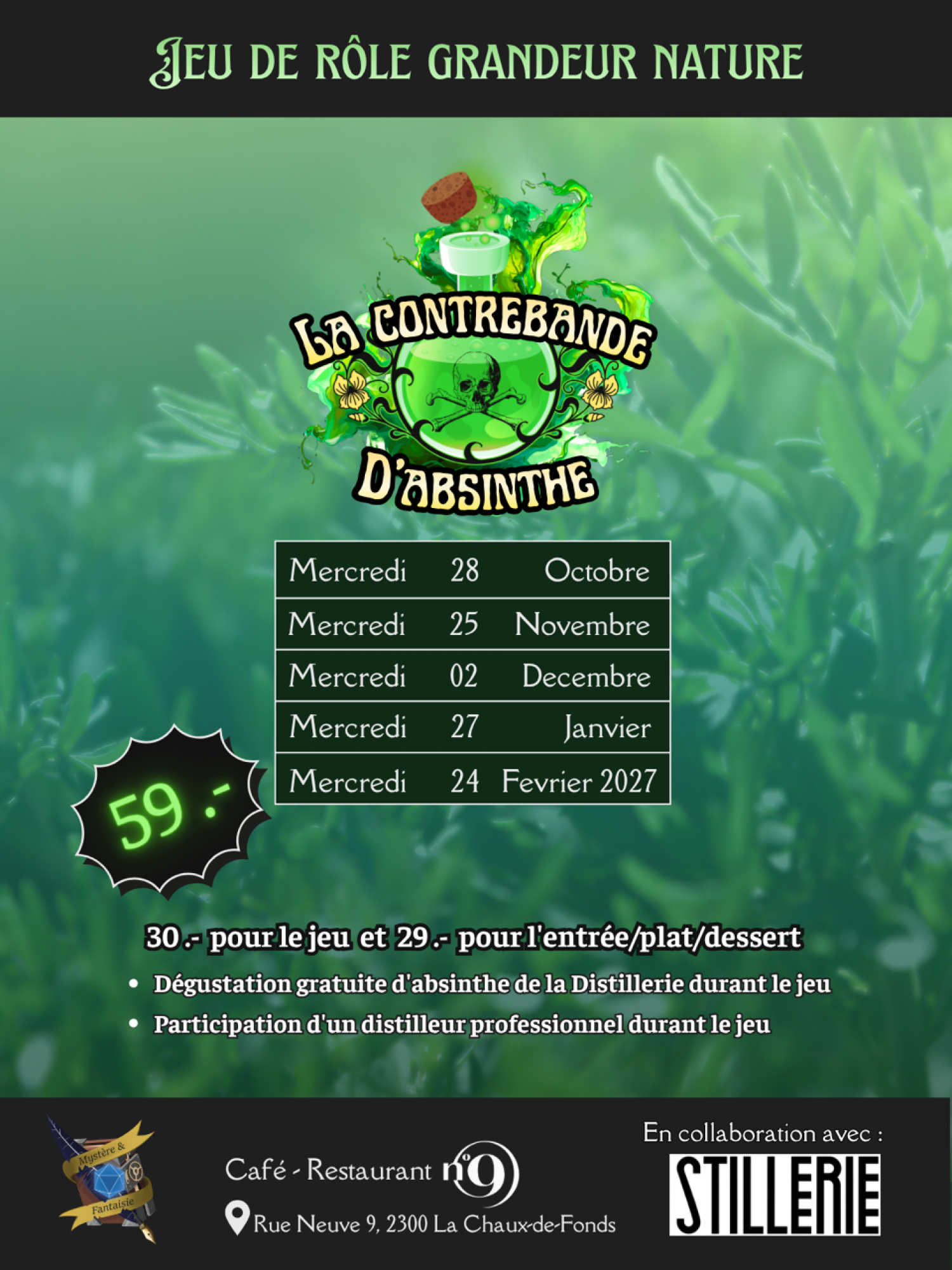 Illustration de l'événement Jeu de rôle grandeur nature : la contrebande d’absinthe