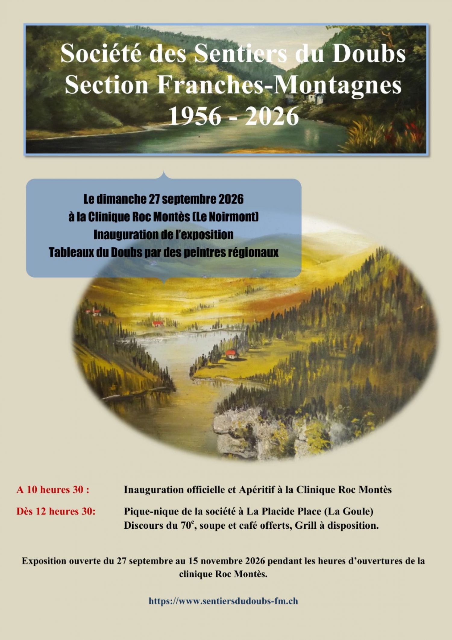 Illustration de l'événement Société des Sentiers du Doubs, Section Franches-Montagnes