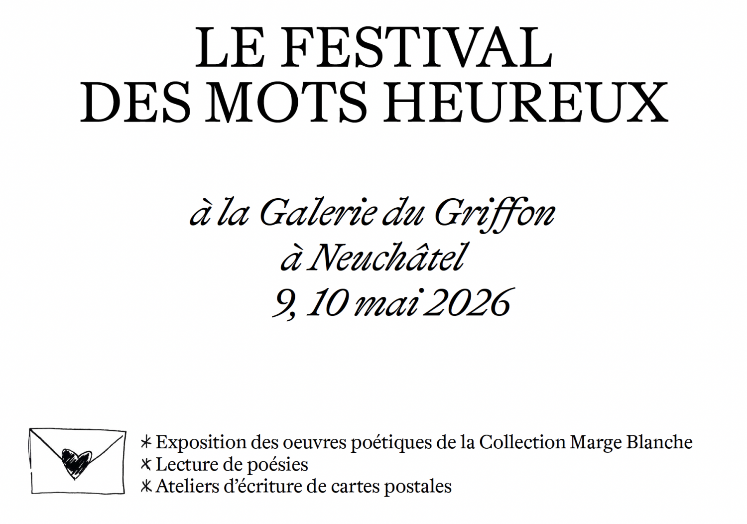 Illustration de l'événement Vernissage du Festival des mots heureux